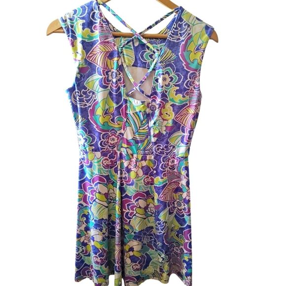 Title Nine Floral Mini Dress - Multicolor size XS Beach Sporty Comfort - Picture 2 of 3